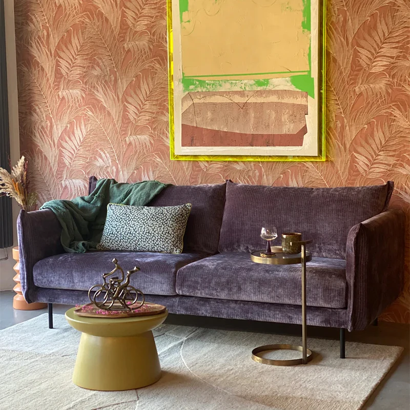 Sofá perezoso de tela retro.