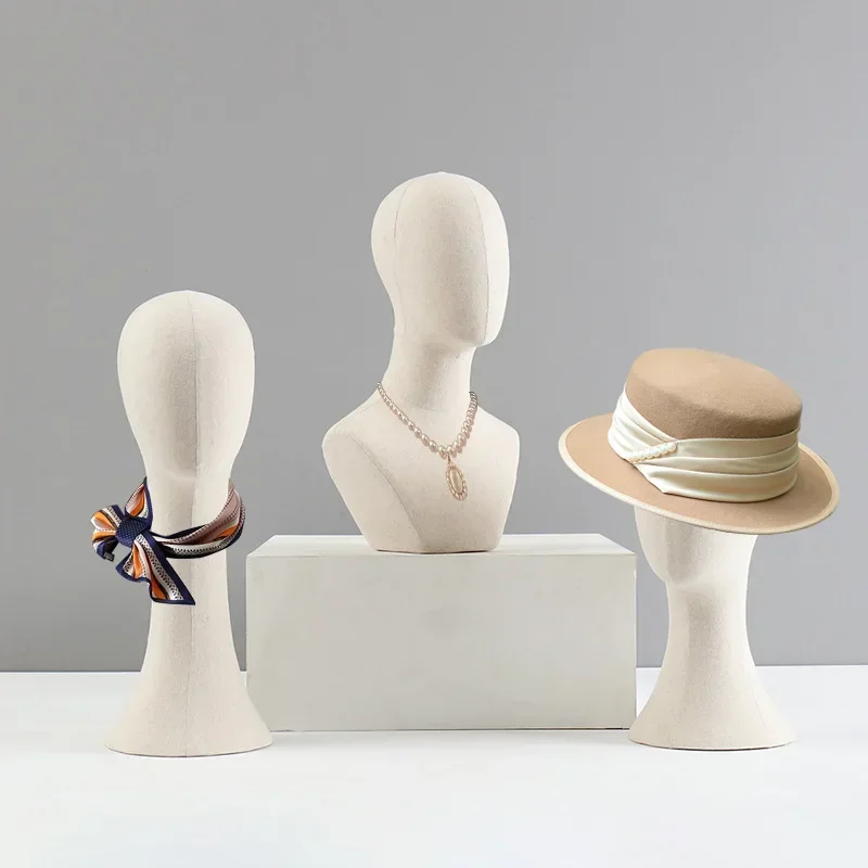 Mannequin Head Model Wig Hat Display Stand Holder 55cm Multifunctional Sturdy Manikin Head Model for Salon Scarves Hairpieces