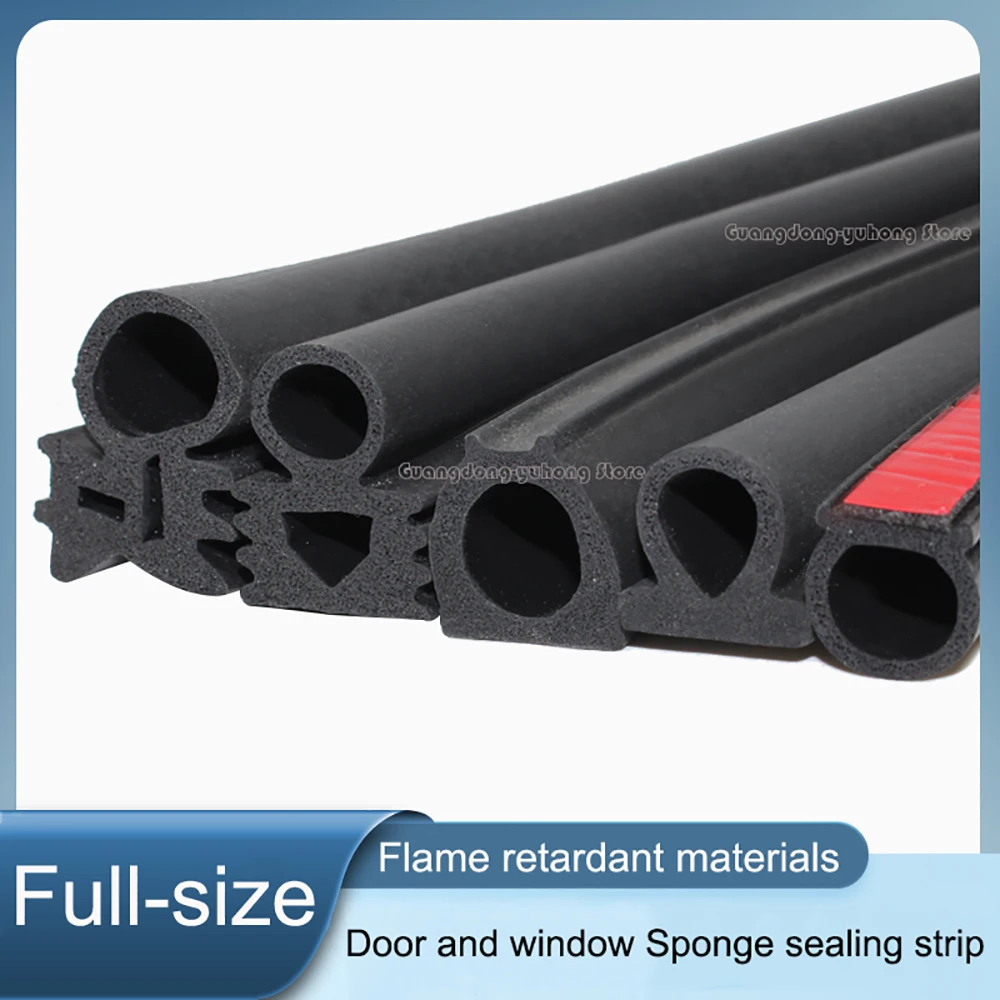 EPDM Foam Car Door Windows Sealing Strip High Temperature Glass Adhesive Strips For Automotive Paint Baking Room Weatherstrip