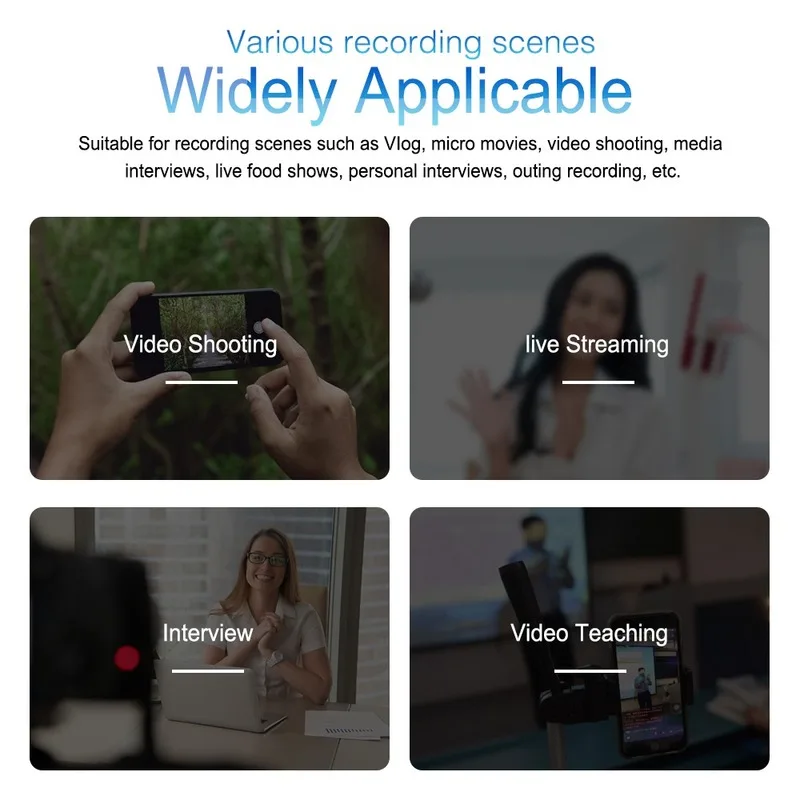 Mini Microphone for iPhone Lightning Type C 3.5mm Microfone for Samsung Huawei Xiaomi Lavalier Clip-on Recording Microfonoe