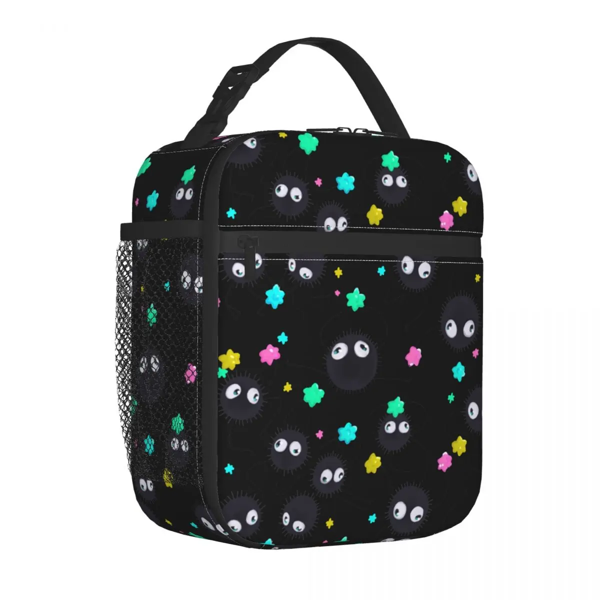 Susuwatari Soot Sprites Insulated Lunch Bags Leakproof Studio Ghiblis Reusable Cooler Bag Tote Lunch Box School Bento Pouch