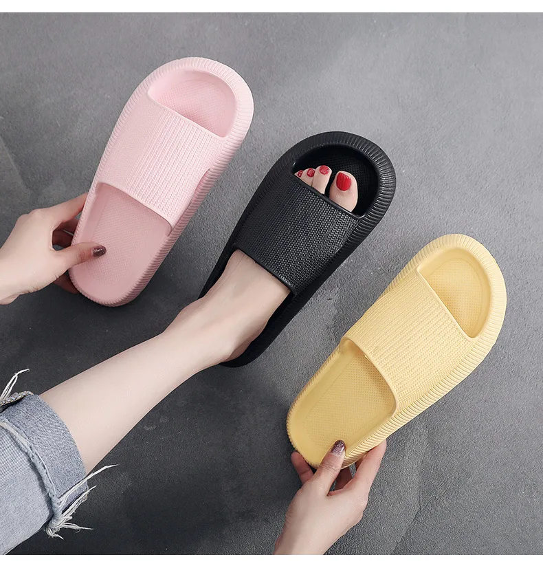 

Women Slippers Beach Slides Cartoon Bear Flip Flops Men's Thick Sole Indoor Bathroom Anti-Slip Shoes 2023 Summer EVA Couple Sand