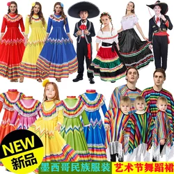 Mexican Style Party Dress Men's And Women's Continental Ethnic Clothing Festival Of The Dead Party Dress Culture Festival Art