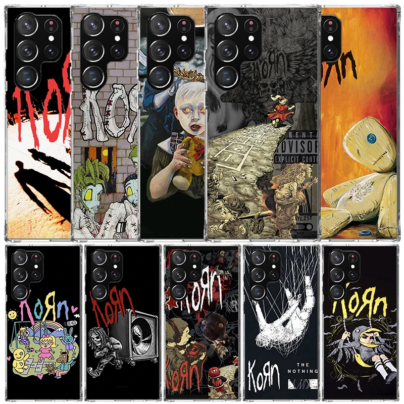 K-Korn Rock Band Soft Cover for Samsung Galaxy S25 Edge S26 S24 S23 Ultra Phone Case S22 S21 Plus S20 FE Print Pattern Shell Gal