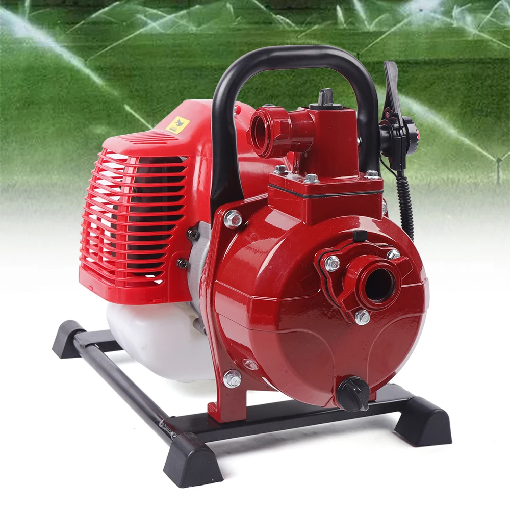 2HP 42.5CC Water Pump Portable Farmland Garden Irrigation Drainage Machine Two-stroke 40F Gasoline Engine Water Supply Pump