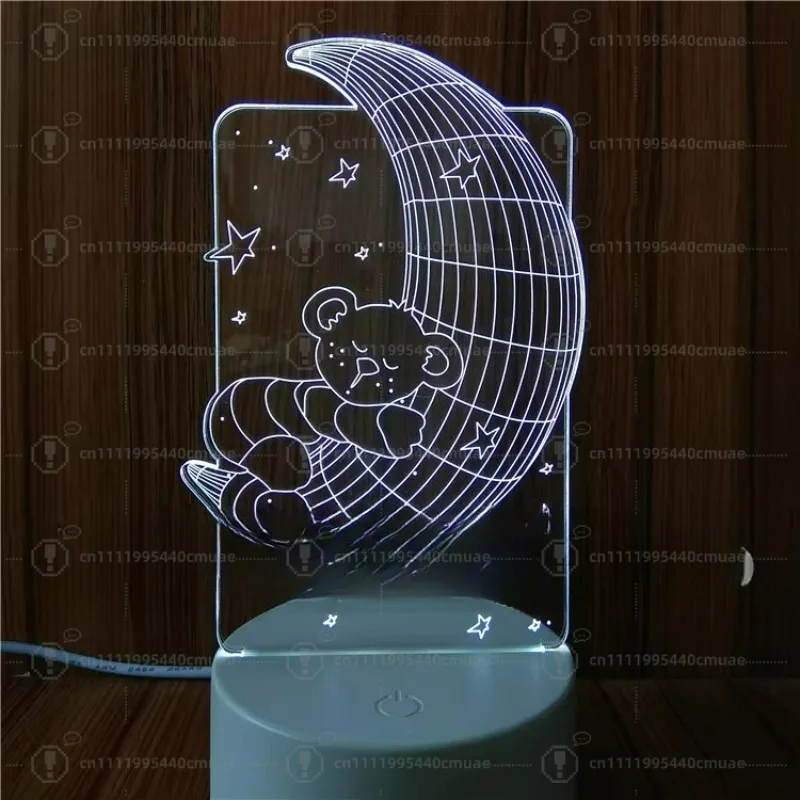 Custom Pattern Acrylic Light 3D Decorative Light Emitting Diode Children's Room 3D Night Light