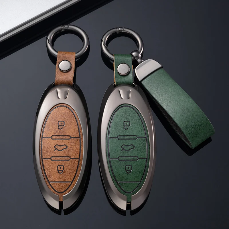 Zinc Alloy+Leather Key Case for 2021 FAW Bestune T77 Key Case T77pro New B70 Buckle T55 Bestune T33 Car Shell Bestune T99 Bag