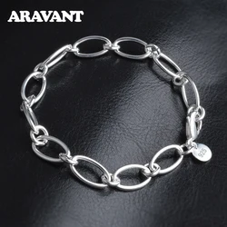 Aravant 925 Silver Bracelet Chain For Women Fashion Christmas Jewelry
