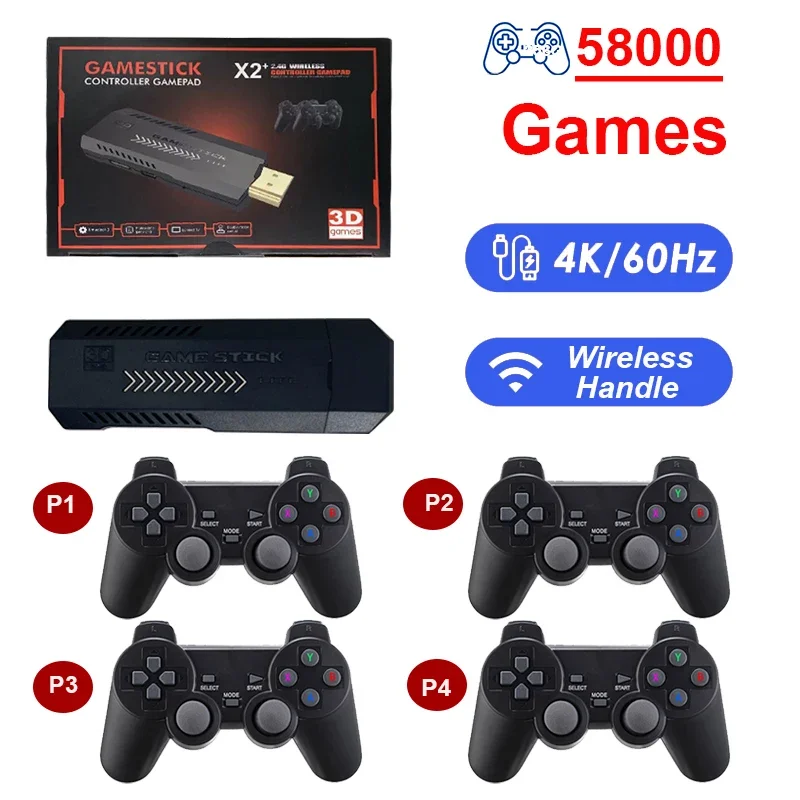 X2 GD10 Pro GD20 Video Game Console 2.4G Double Wireless Controller Game Stick 4K 30000 Games 64GB 128GB Retro Game