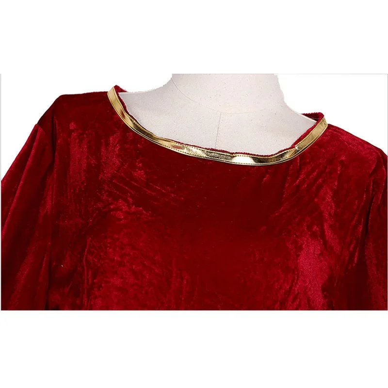 sisi 2233 disfraz de Cosplay de Anime para madre Gothel, vestido largo de princesa roja para mujer adulta, cinturón con capa, trajes, baile de Carnaval de Halloween