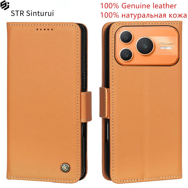 

STR 100% Genuine leather Nappa grain card Slot Wallet Cover For Honor Power2 SER-AN00 Power DVD-AN00 Flip shockproof phone Case