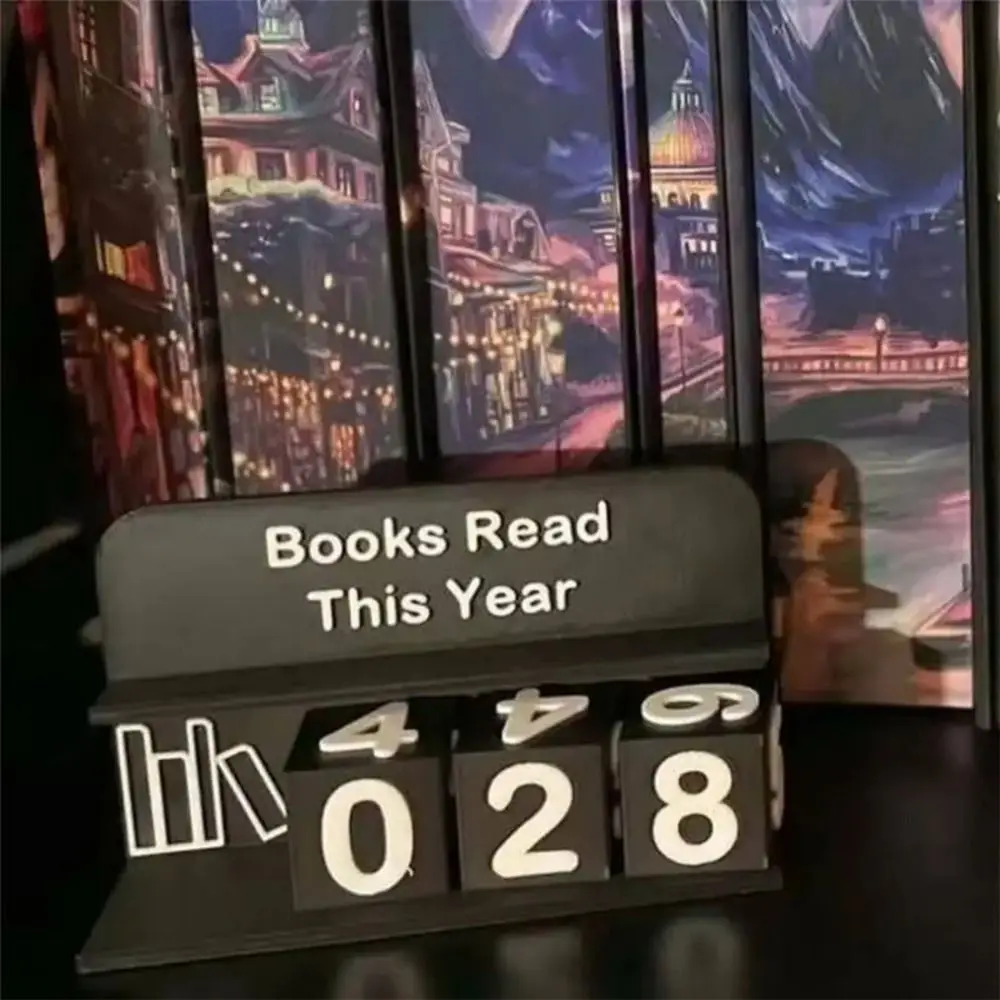 Wear Resist 3D Book Read Counter Bookish Decor Books Read This Year Reading Progress Tracker Digital Storage Drawer Book Tracker
