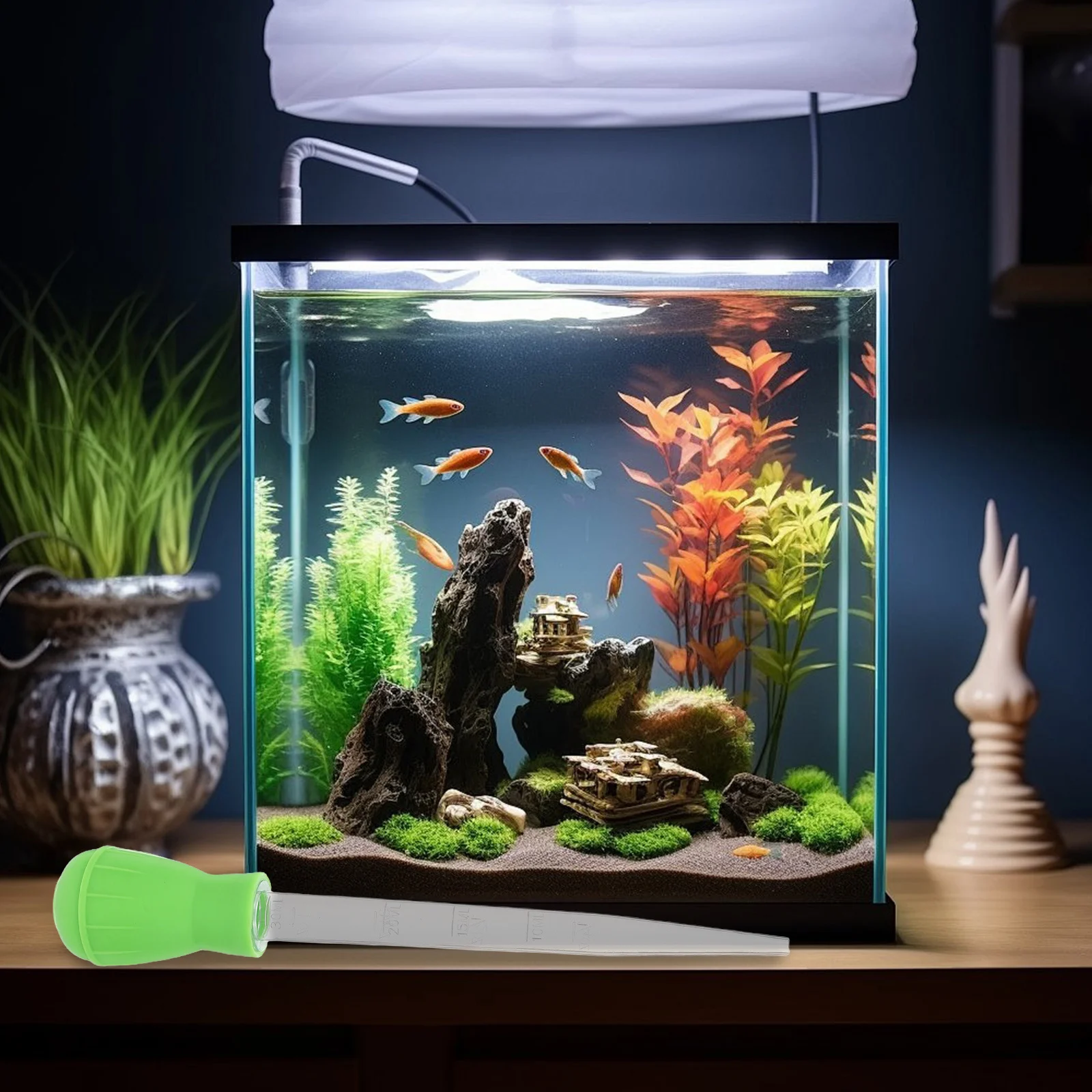 

Portable Tank Manual Changer Fish Waste Remover Aquarium Cleaning Supplies Water Changing Tool For Small Tanks Reusable Dropper