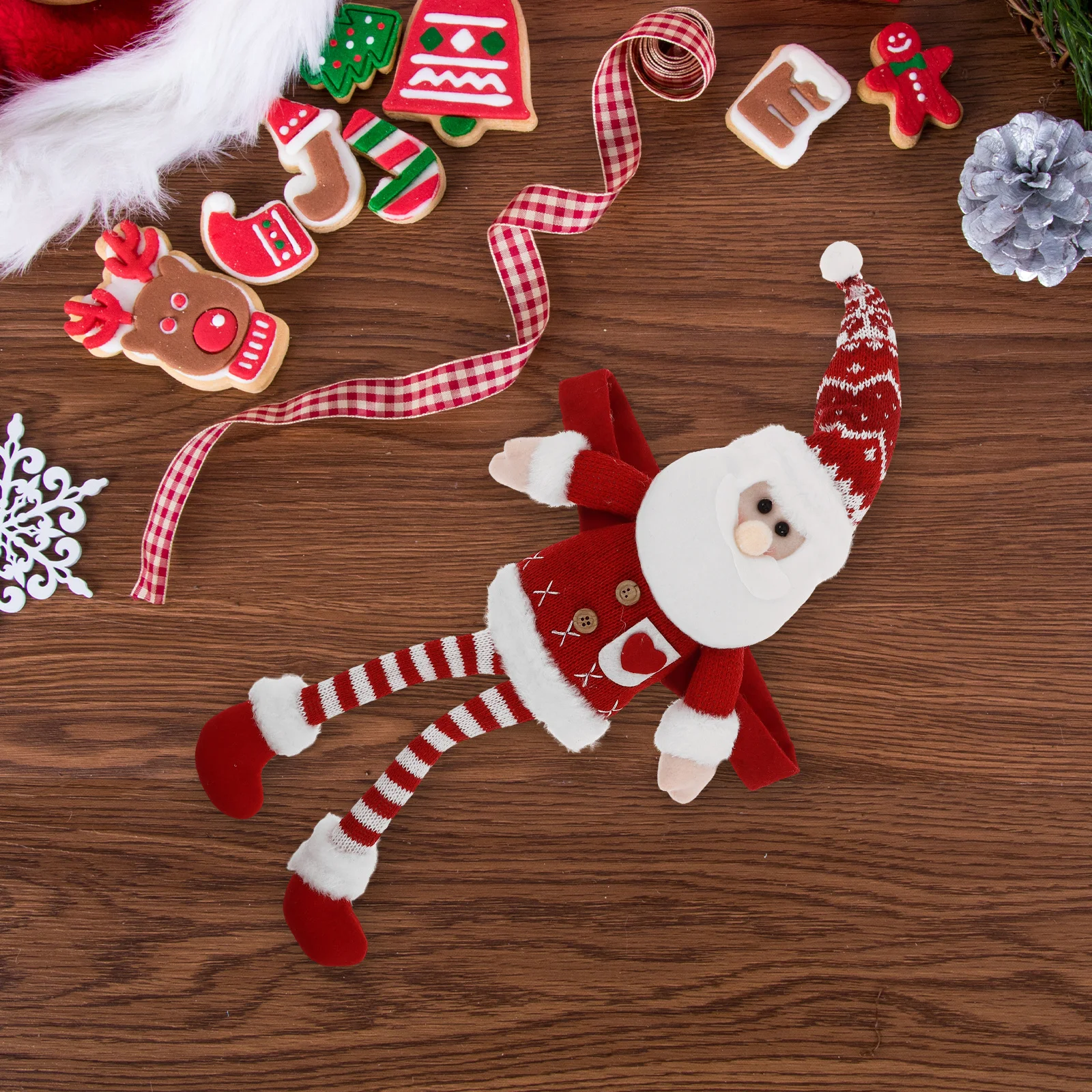 

Christmas Curtain Buckle Tieback Santa Claus Decorative Holdbacks Fastener Clamp Window Holiday Home Decor Curtain Holdbacks