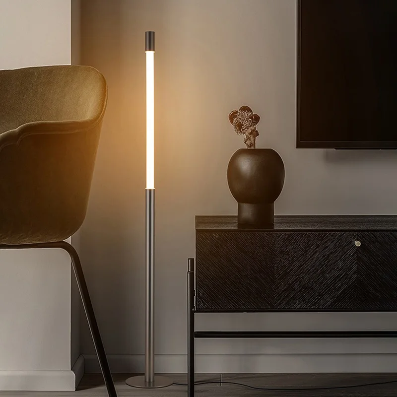 Aluminium Lift Floor Lamp Minimalist Luxury Floor Light Adjustable Brightness Touch Switch Lighting Lamps Eye Protection Lights