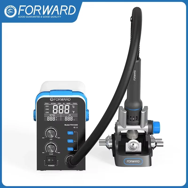 FORWARD HA05 800W Hot Air Rework SMD Soldering Station With Heat Gun Set Temperature LED Screen Display For Electronics Repairs