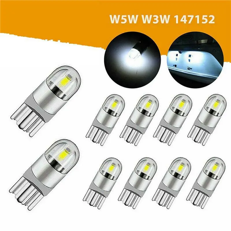 Exclusive 100Pcs 6000K Canbus T10 168 194 W5W Dome License Side Marker LED Light Bulb White