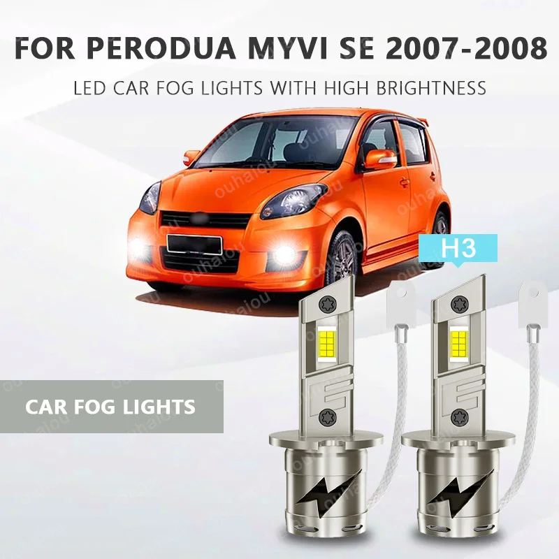 

For PERODUA MYVI se 2007-2008 LED Lights Head Lamp H3 Fog Lights Bulb Accessories with heat sink