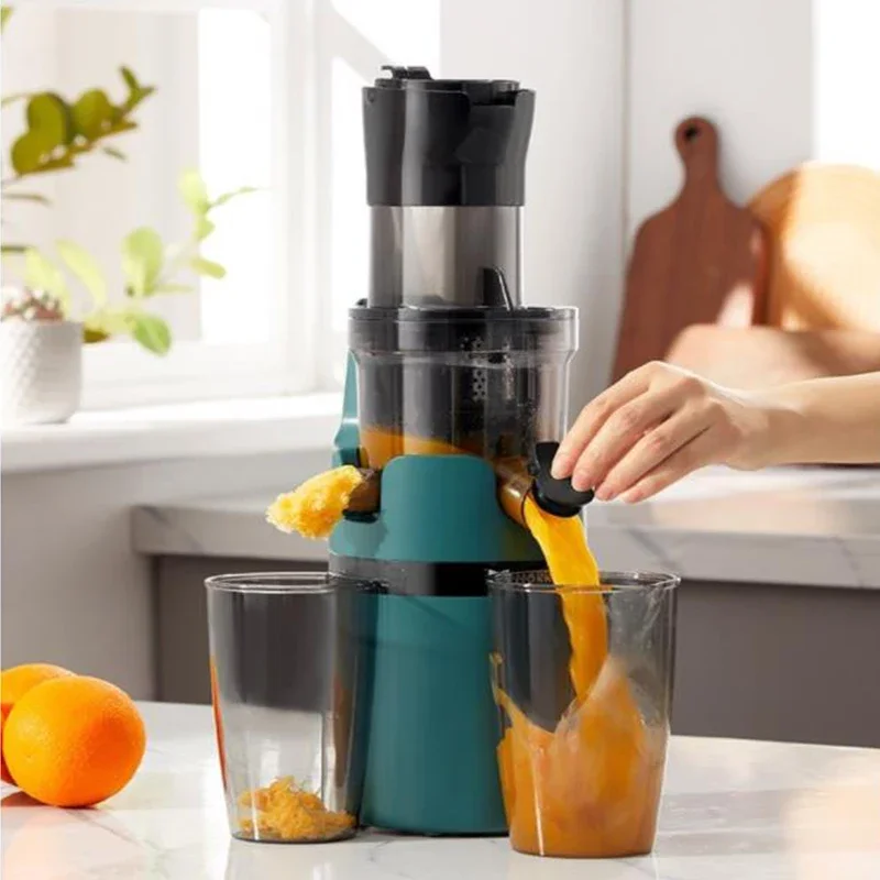 

New Slow Juicers Portable Electric Fruit Juicers Separation Filter-Free Large Caliber Screw Cold Press Extractor 220-240V