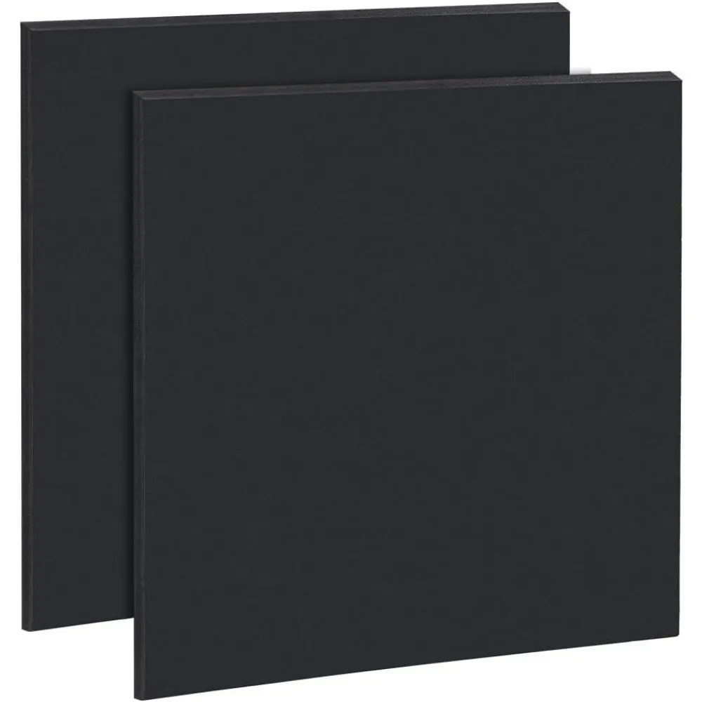 

2pcs PVC Foam Board Sheet 12x12inch Square Black Foam PVC Plates Plastic Sheets for Crafts Modelling Art Display School Project