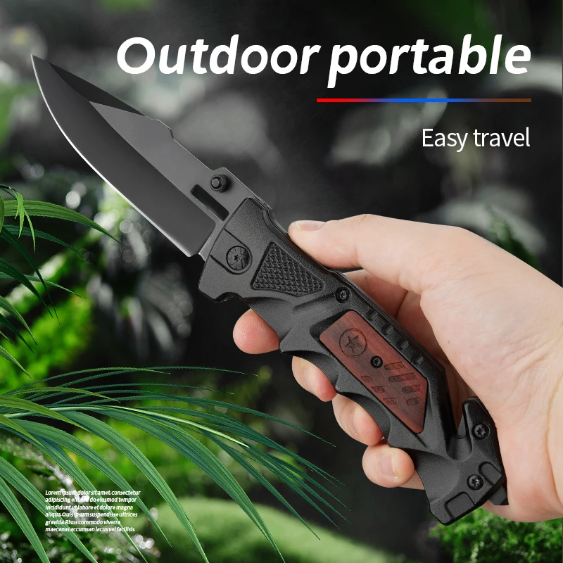 Outdoor portable folding knife Men\'s High hardness self-defense Military Tactics Pocket survival knife Hunting express knife