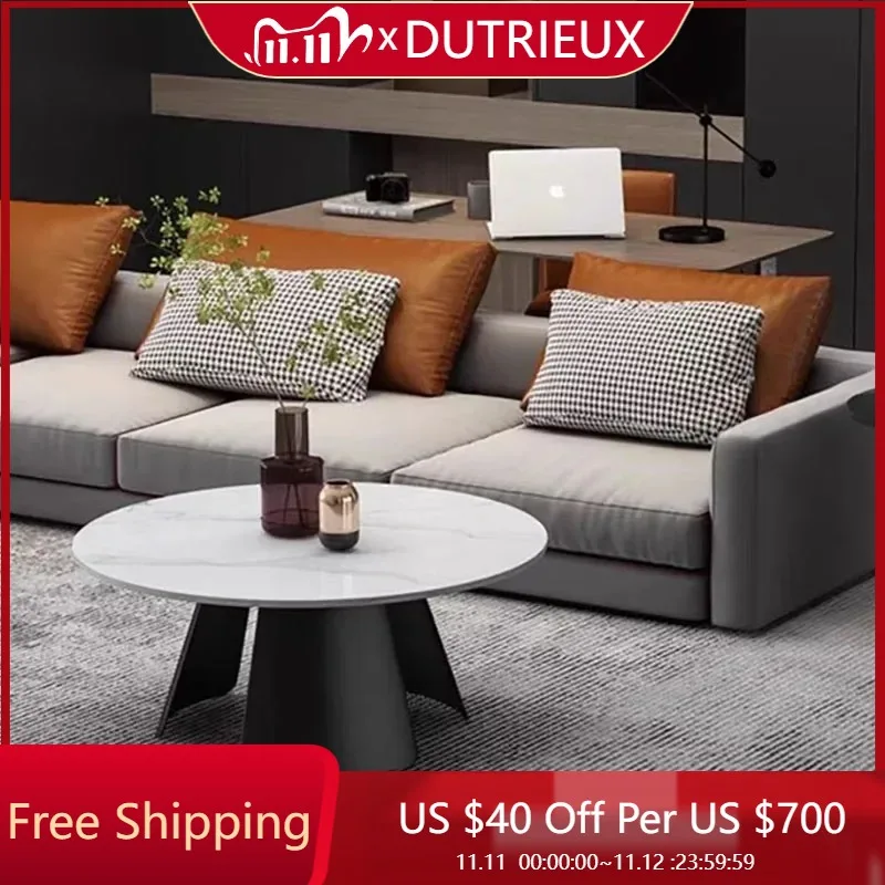 

Lounge Luxury Coffee Tables Round Aesthetic Glamour Unique Modern Coffee Tables Minimalist Design Meubles Ornaments Home Decor