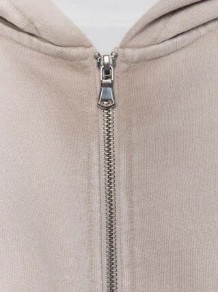 Pure dames eenvoudig vest met capuchon en ritssluiting, comfortabel getailleerd Fce groot oppervlaktestof Street Sle Long Sve