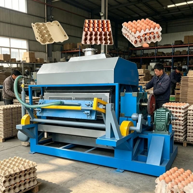Large Scale YG-7000 Egg Tray Making Machine 7000pcs/h Automatic Paper Pulp Production Line with Drying System