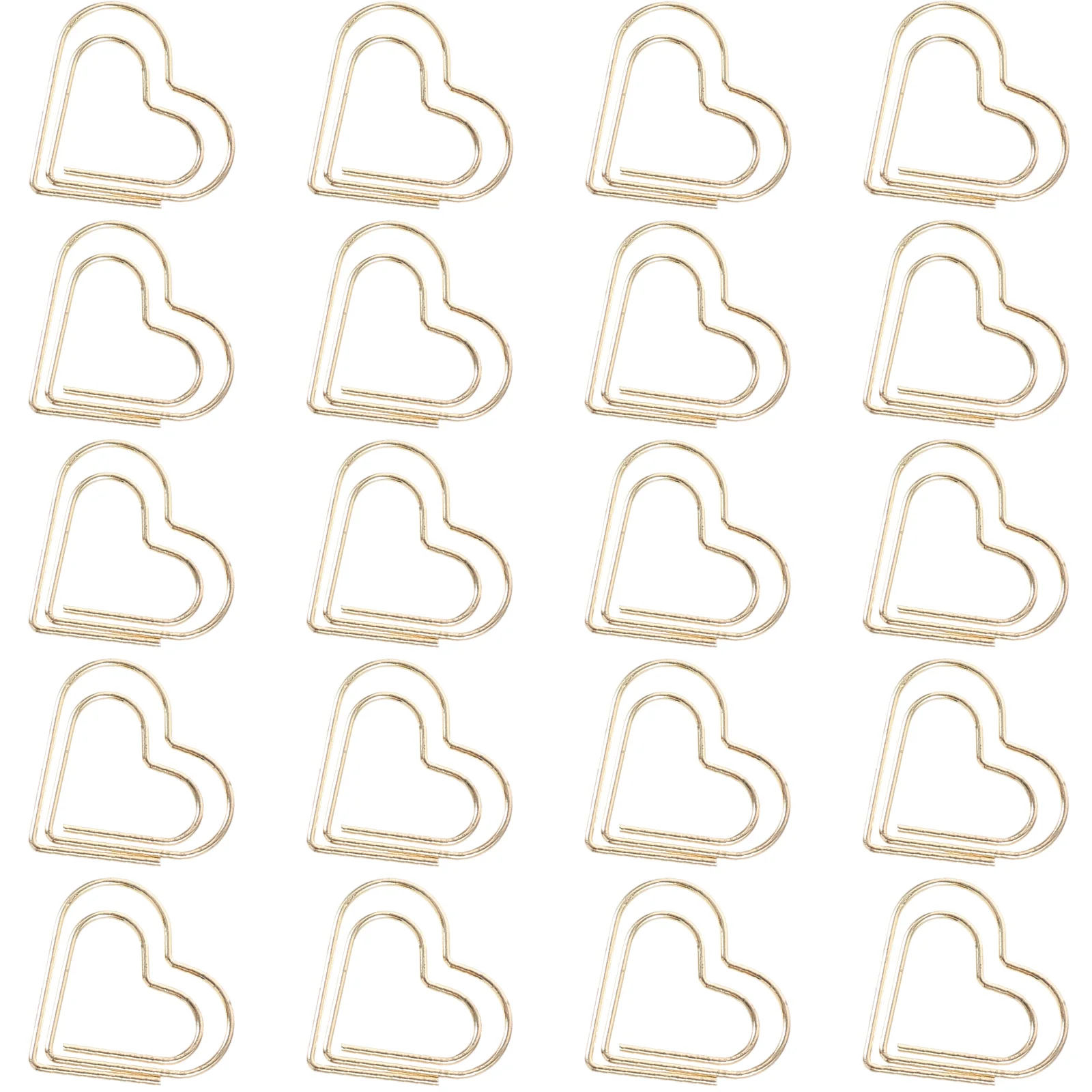 50 Pcs Bookmark 50pcs Packaged (rose Gold) Office Paper Clips Colorful Metal Envelope Shape File