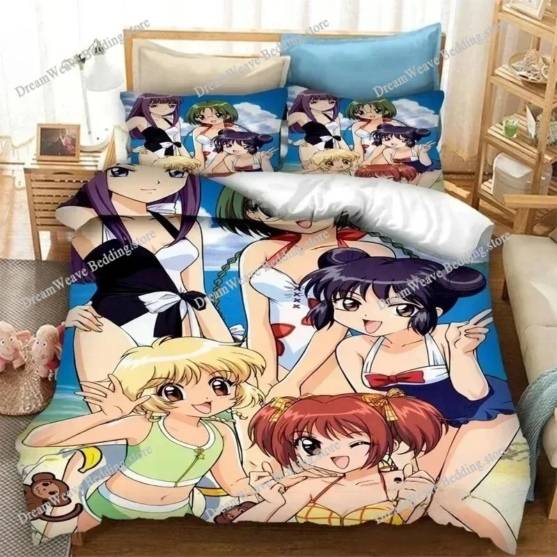 

Tokyo Mew Mew Luxury Bedding Set Japan Anime Cartoon Duvet Cover Set Comforter Bedspread Twin Single Size Printed Home Textile