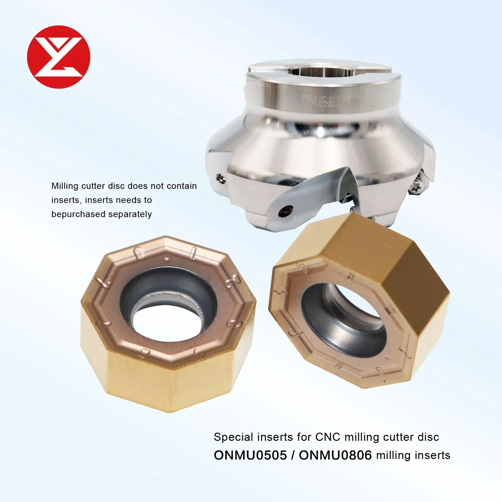 ONMU The 45 degree face milling cutter head 50 63 80 100mm fast feed roughing tool is suitable for ONMU0505 ONMU0806 inserts