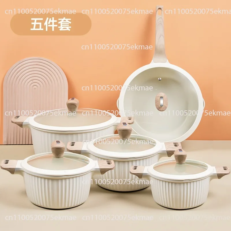 Maifanshi pot set, full set of Maifanshi color non-stick pan, induction cooker wok