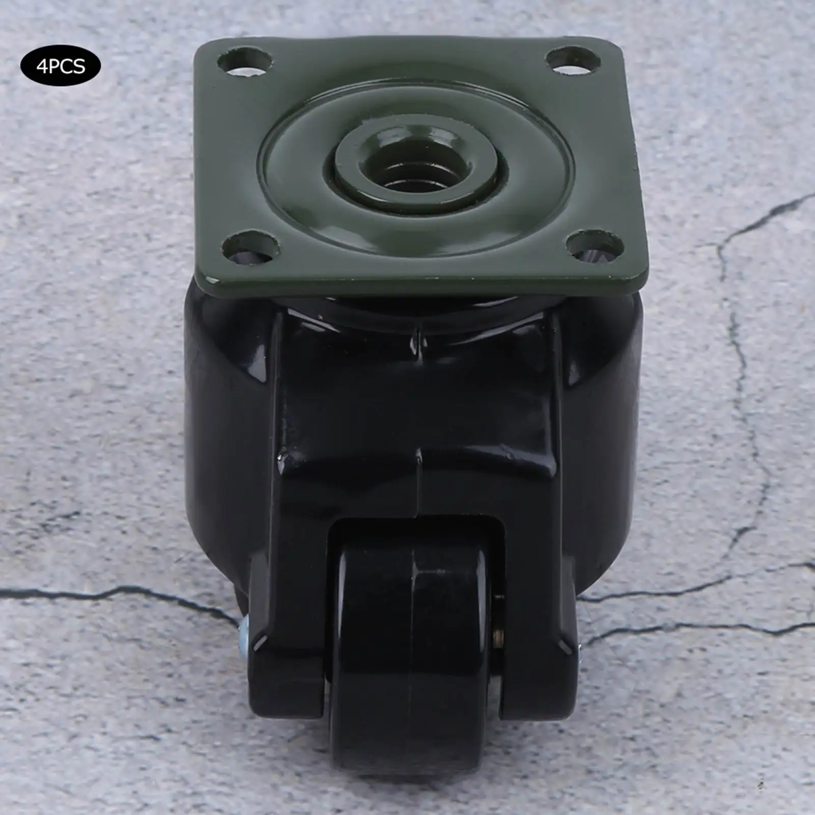 4 ruedas giratorias niveladoras GD‐40F ruedas giratorias niveladoras industriales de alta resistencia negro
