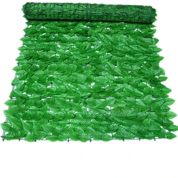 Faux Ivy Leaf Fence 300x50cm Artificial Hedges Panel Privacy Fence Screen for Outdoor Garden Patio Porch Deck Balcony Decoration