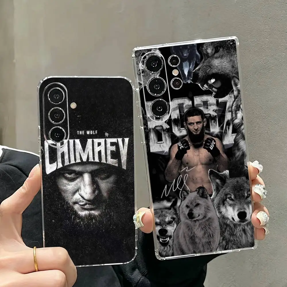 the eagle K-Khamzat Chimaev  Phone Case For Samsung S25,S24,S21,S22,S23,S30,Ultra,S20,Plus,Fe Transparent Cover