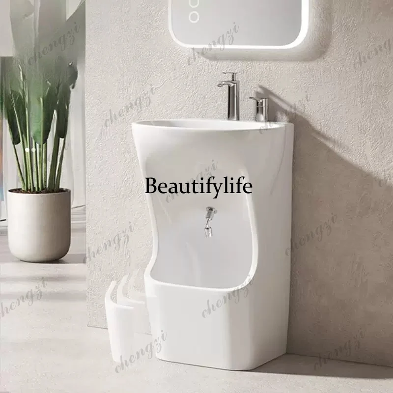 Household face washing column basin mop pool integrated two use balcony indoor hand washing foot floor type