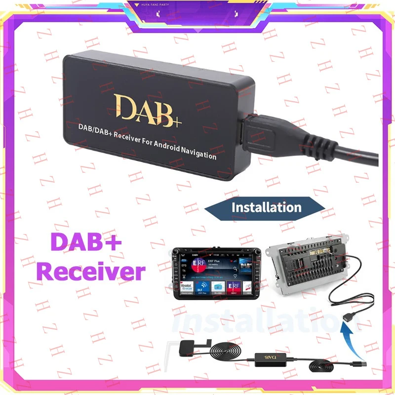 

U+ Tuner Radio Box For Android Stereo Car Digital DAB+ Adapter USB Receiver Antenna【Minimum order: 10 pieces】