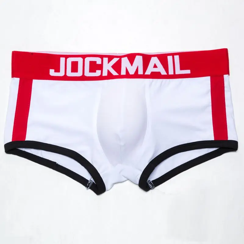 JOCKMAIL-bóxer de marca para hombre, ropa interior sexy, calzoncillos con copa de realce, realce de bulto, gay