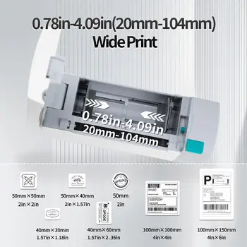 KAYSION Přenosná termální tiskárna štítků bez nutnosti inkoustu 4x6 pro malé firmy WiFi Bluetooth USB Vysokorychlostní expresní letecký doklad 10 nejlepší prodej 100mm termální tiskárna - №9