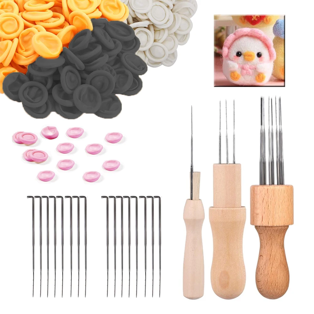 1 ~ 100 قطعة إبرة ورأى الصوف ورأى إبرة التلبيد كاتب عدة إبر التلبيد ورأى مع غطاء للأصابع لتقوم بها بنفسك حزمة للتلبيد