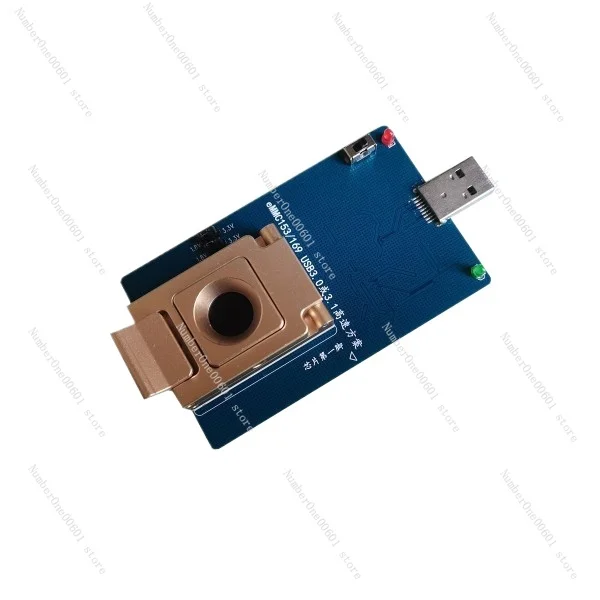 eMMC153/169 auf USB3.0 Testsockel BGA-Sockel Lesesockel BGA153 Brennblock Mobiltelefon Wortbibliotheksprogrammierer