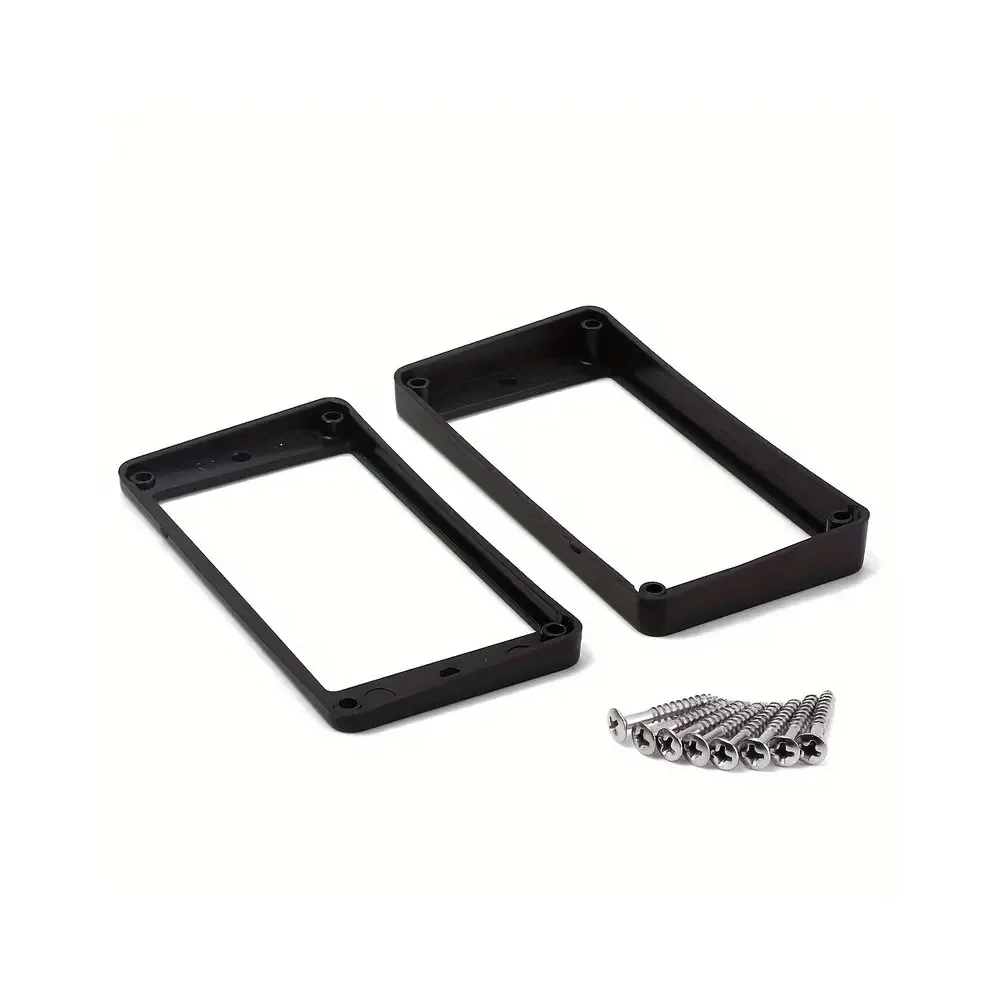 Electric Guitar Humbucker Pickup Mounting Rings, Plastic Sloped Flat Bottom 2pcs, 3x5 7x9 Size, Cream Black