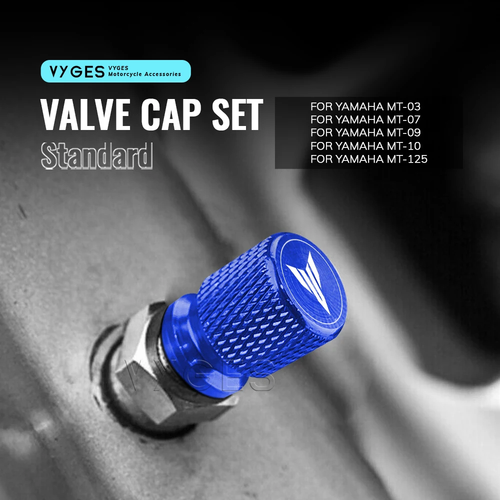 Motorcycle Standard Valve Cap Set Tire Caps Set For Yamaha MT10 MT09 MT07 MT03 MT125 MT 10 MT 09 MT 07 MT 03 MT 125