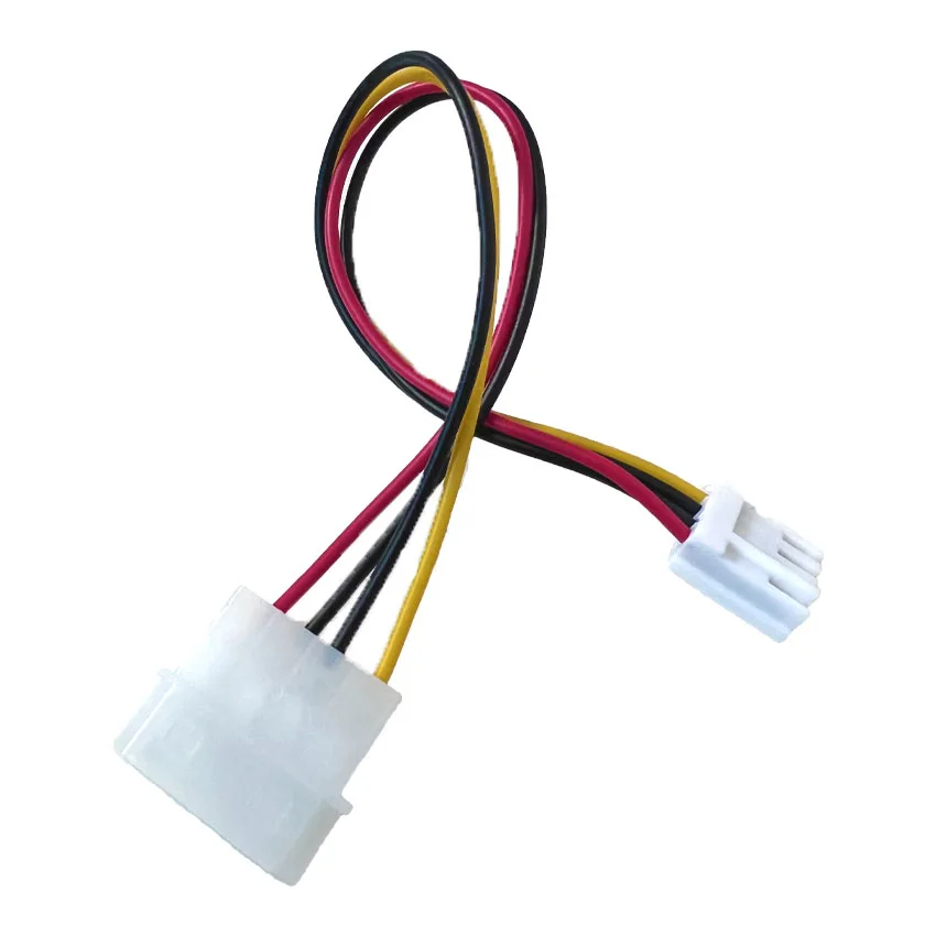 1pc 4 Pin Molex To 3.5 Floppy Drive Fdd Internal Power Cable Adaptor 20cm Cable de alimentación del adaptador