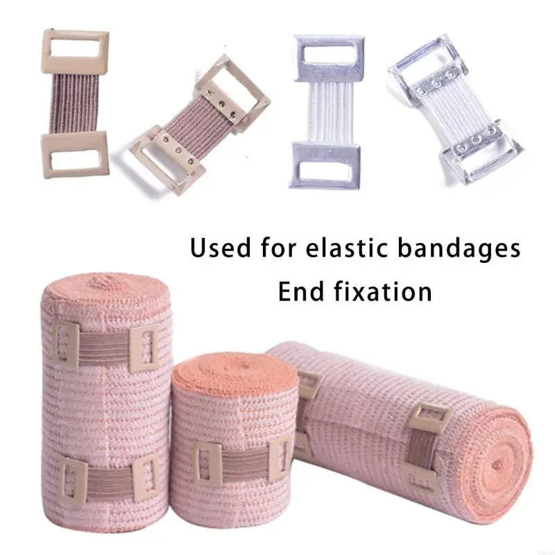 100 Pcs Bandage Wrap Clips Replaceable Wrap Fasteners Clips Stretch Metal Clips Elastic Bandage Clips Bandaging Supply 