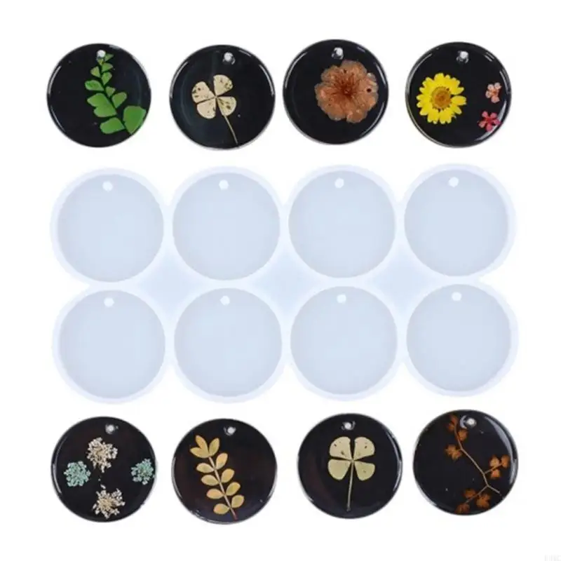 R3MC Butterfly/Round/Oval Earrings Moulds Pendants Molds Silicone Material for Charm