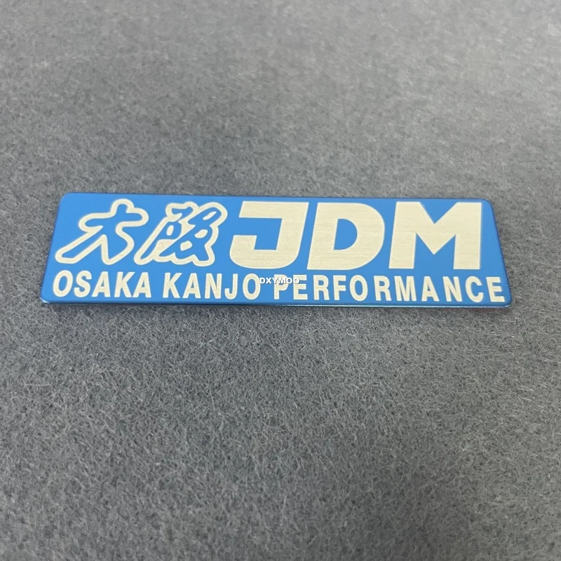 Stainless Steel Metal Sticker JDM Osaka KANJO Performance Car Tape Auto Motor Interior Decoration Laser Print