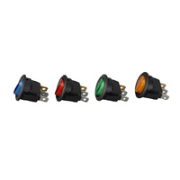 20mm KCD1 Led Switch 20A 12V Light Power Switch Car Button Lights ON/OFF 3pin Round Rocker Switch