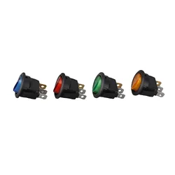 KCD1 LED 스위치, 20mm, 20A, 12V 조명 전원 스위치, 자동차 버튼 조명 ON/OFF, 3 핀 라운드 로커 스위치