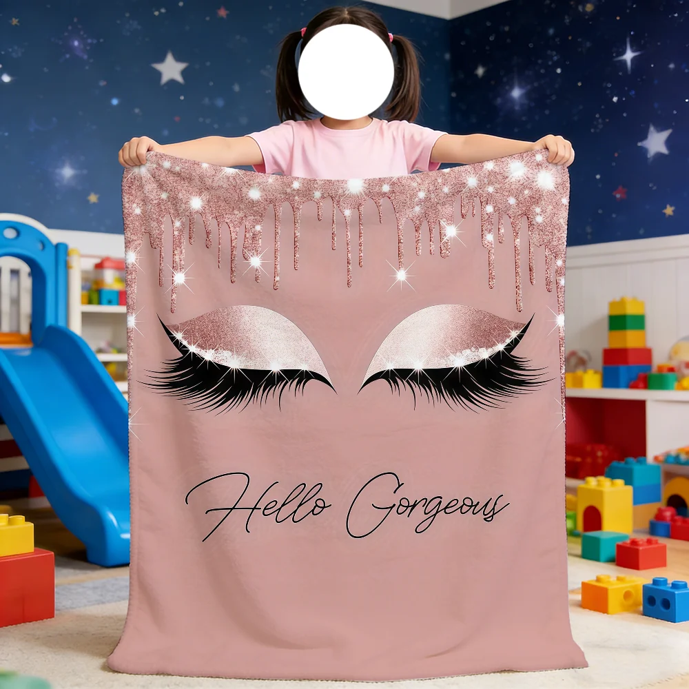 

Плед с рисунком ресниц Sweet Girl Makeup Art, мягкий плед для пикника, кровати, дивана, дома, спальни, уютный, теплый, комфортный